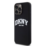 Coque iPhone 15 Pro Max - Liquid Silicone DKNY New York compatible MagSafe - Noir
