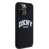 Coque iPhone 15 Pro Max - Liquid Silicone DKNY New York compatible MagSafe - Noir