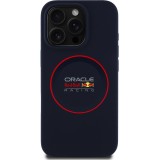 Coque iPhone 15 Pro Max - Red Bull Racing MagSafe en silicone avec anneau rouge - Bleu