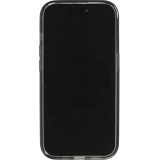 Coque iPhone 15 Pro Max - Silicone rigide avec dos paillettes et MagSafe - Noir