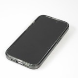 Coque iPhone 15 Pro Max - Silicone rigide avec dos paillettes et MagSafe - Noir
