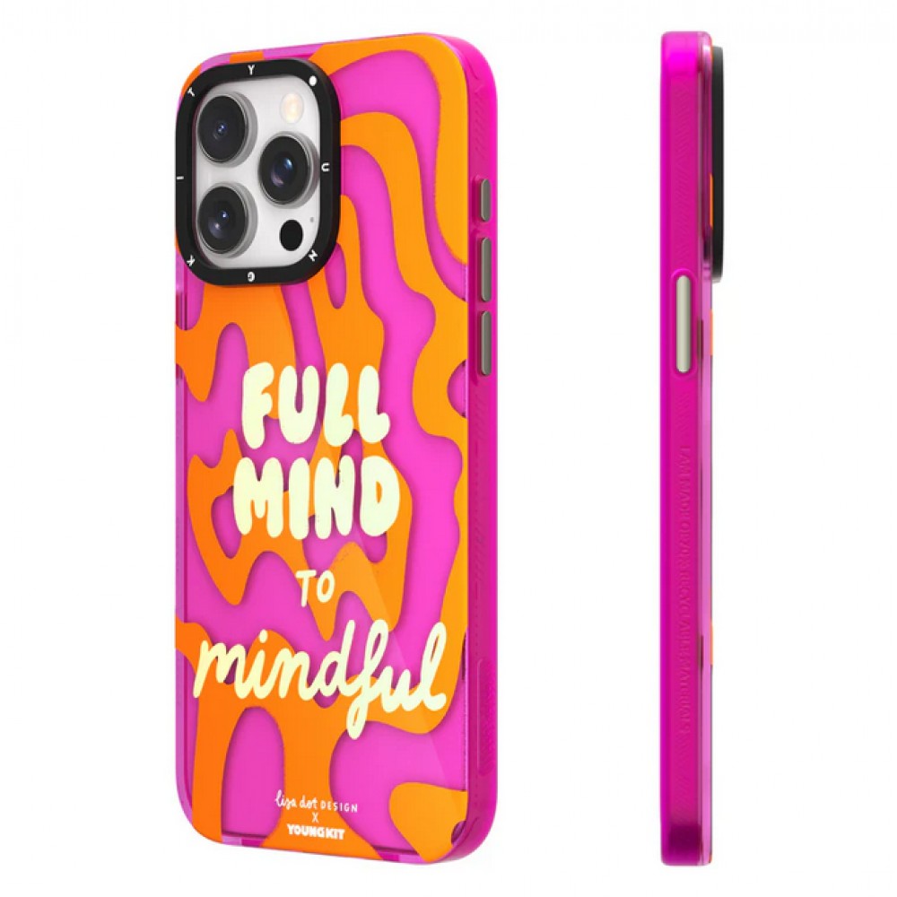 Coque iPhone 15 Pro - Youngkit @LisadotDesign Positive Quotes Case Full Mind