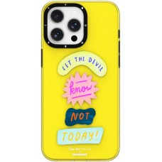 Coque iPhone 15 Pro - Youngkit @LisadotDesign Positive Quotes Case Let the Devil know