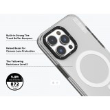 Coque iPhone 15 Pro Max - Youngkit Transparent Crystal Glossy Case avec Magsafe - Bleu