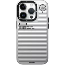iPhone 15 Pro Max Case Hülle - Youngkit True Color Luggage-Inspired mit MagSafe - Silber