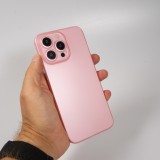 Coque iPhone 15 Plus - Plastique ultra fin semi-transparent mat - Rose