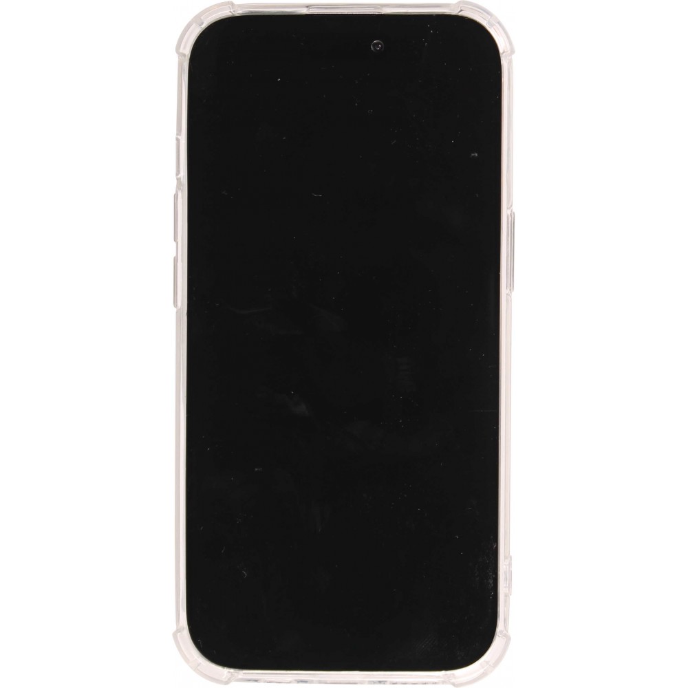 Coque iPhone 15 Pro - Silicone Miroir Romantic - Argent