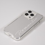 Coque iPhone 15 Pro - Silicone Miroir Romantic - Argent