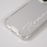 Coque iPhone 15 Pro - Silicone Miroir Romantic - Argent