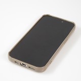 Coque iPhone 15 Pro Max - Silicone avec forme de vague 3D mat - Brun