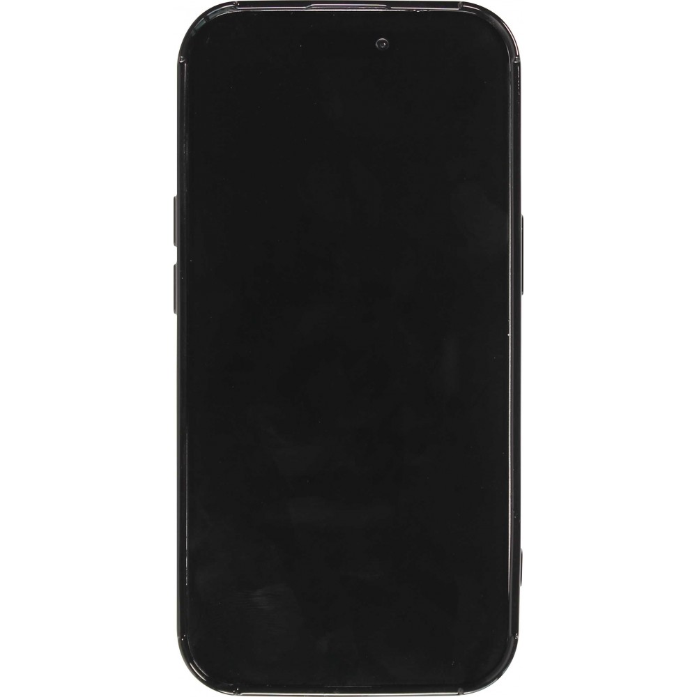 Coque iPhone 15 Pro Max - Silicone avec forme de vague 3D mat - Noir