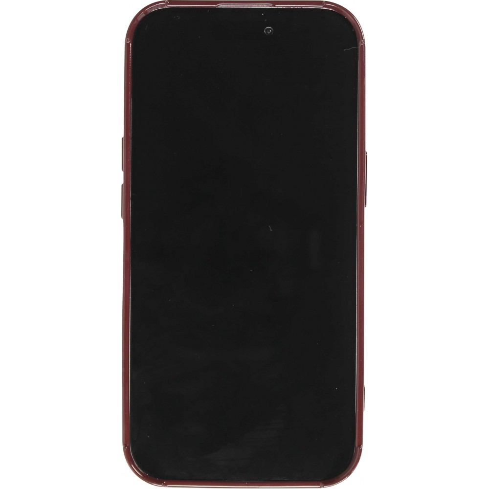 Coque iPhone 15 Pro - Silicone avec forme de vague 3D mat - Violet