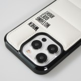 Coque iPhone 15 Pro Max - Silicone coussin 3D Go Left - Blanc