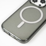 Coque iPhone 15 Pro - Silicone rigide avec dos paillettes et MagSafe - Noir