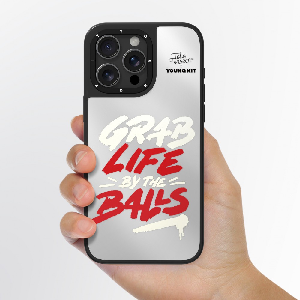 iPhone 15 Pro Case Hülle - YOUNGKIT x Tobe Fonseca - Mirror Grab Life by the Balls