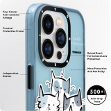 iPhone 15 Pro Case Hülle - Youngkit @Elizabeth Anderson Art Love Cat Case mit Magsafe  - Violett