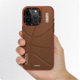 Coque iPhone 15 Pro - Youngkit Passionate Backboard Leather Case avec Magsafe - Noir