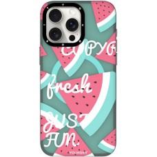 Coque iPhone 15 Pro - Youngkit Summer Fruit-Themed Case avec Magsafe - Pastèque