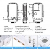 Coque iPhone - Protection étanche PULUZ pour plongée et snorkeling à 40M grade IPX8 universelle iPhone (small) - Blanc