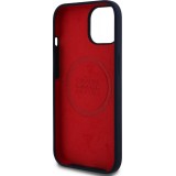 Coque iPhone 15 - Red Bull Racing MagSafe en silicone avec anneau rouge - Bleu