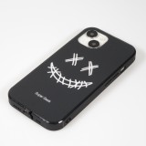 Coque iPhone 15 - Silicone Glossy lumière LED intégrée avec port USB-C - Crazy Smile - Noir