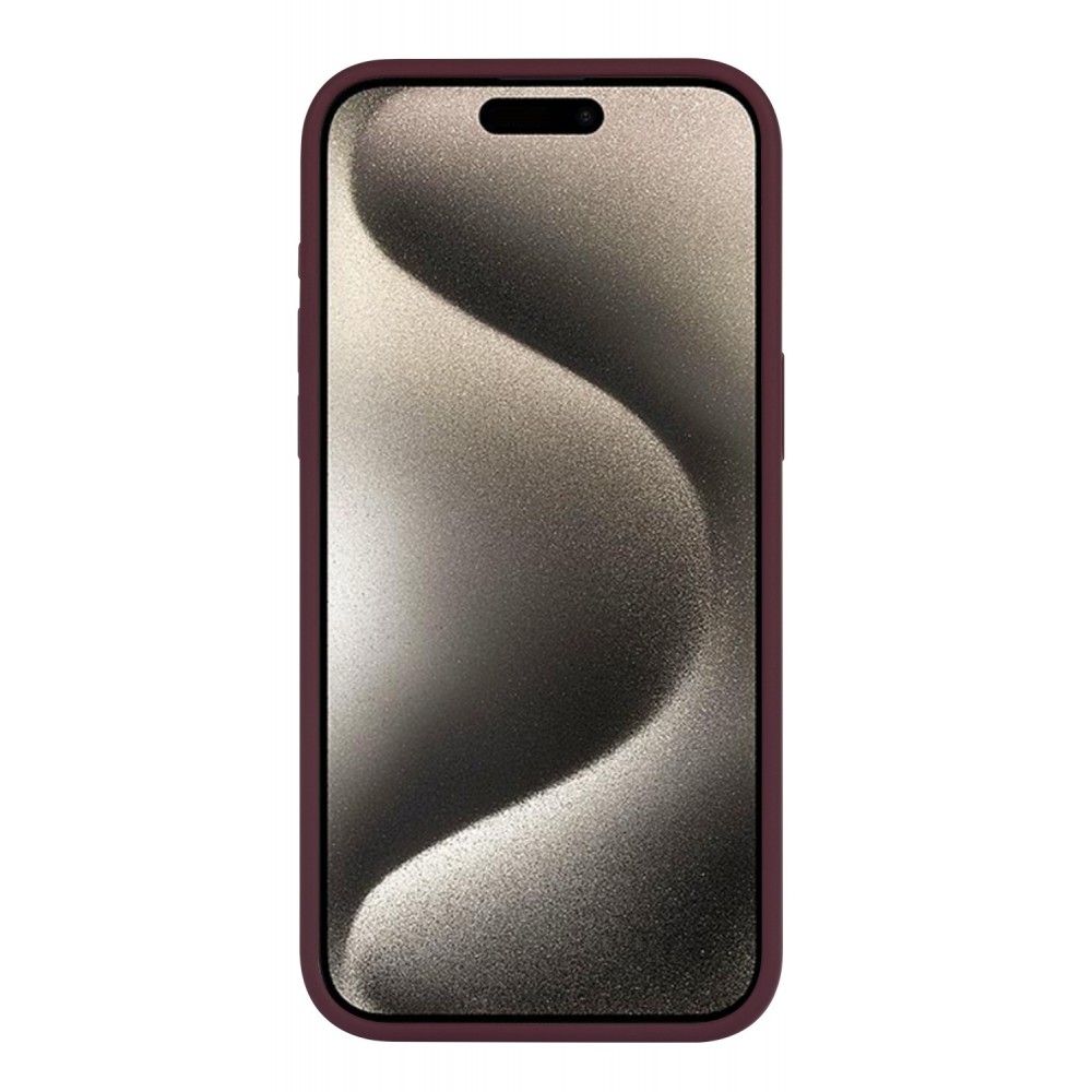 Coque iPhone 15 Plus - Soft Touch - Bordeaux