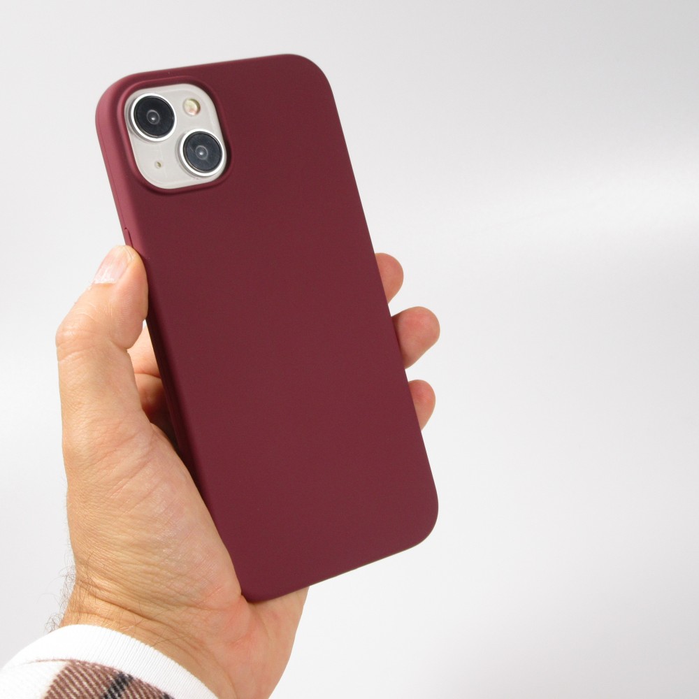 Coque iPhone 15 Plus - Soft Touch - Bordeaux