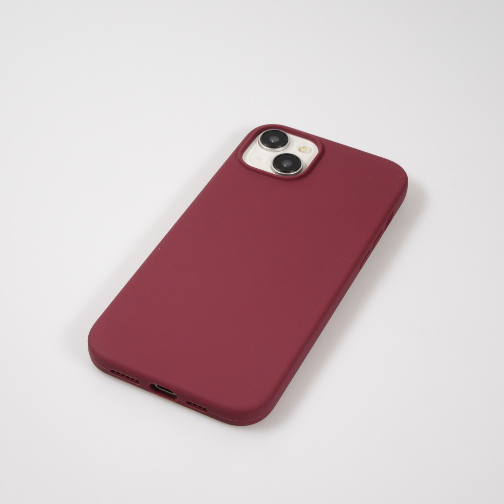 Coque iPhone 15 Plus - Soft Touch - Bordeaux