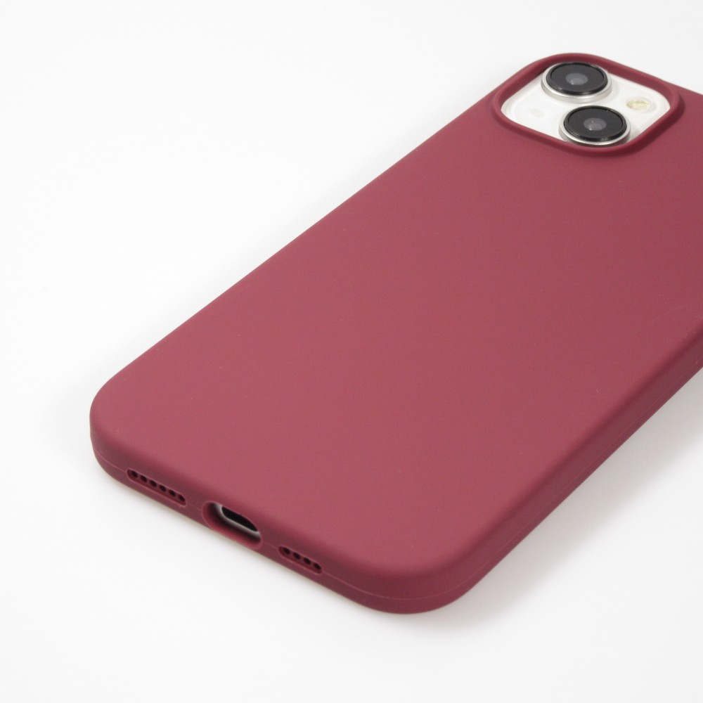 Coque iPhone 15 Plus - Soft Touch - Bordeaux