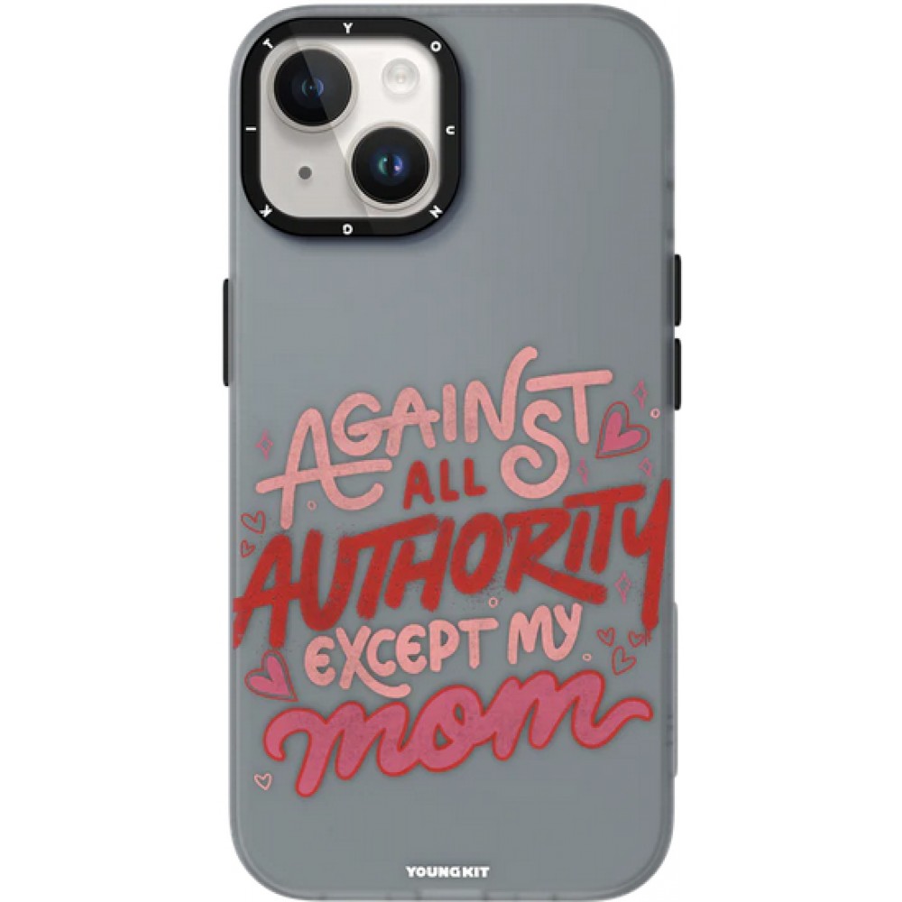 Coque iPhone 15 - Youngkit @Blushing. ginger Positive Quotes Case - Noir