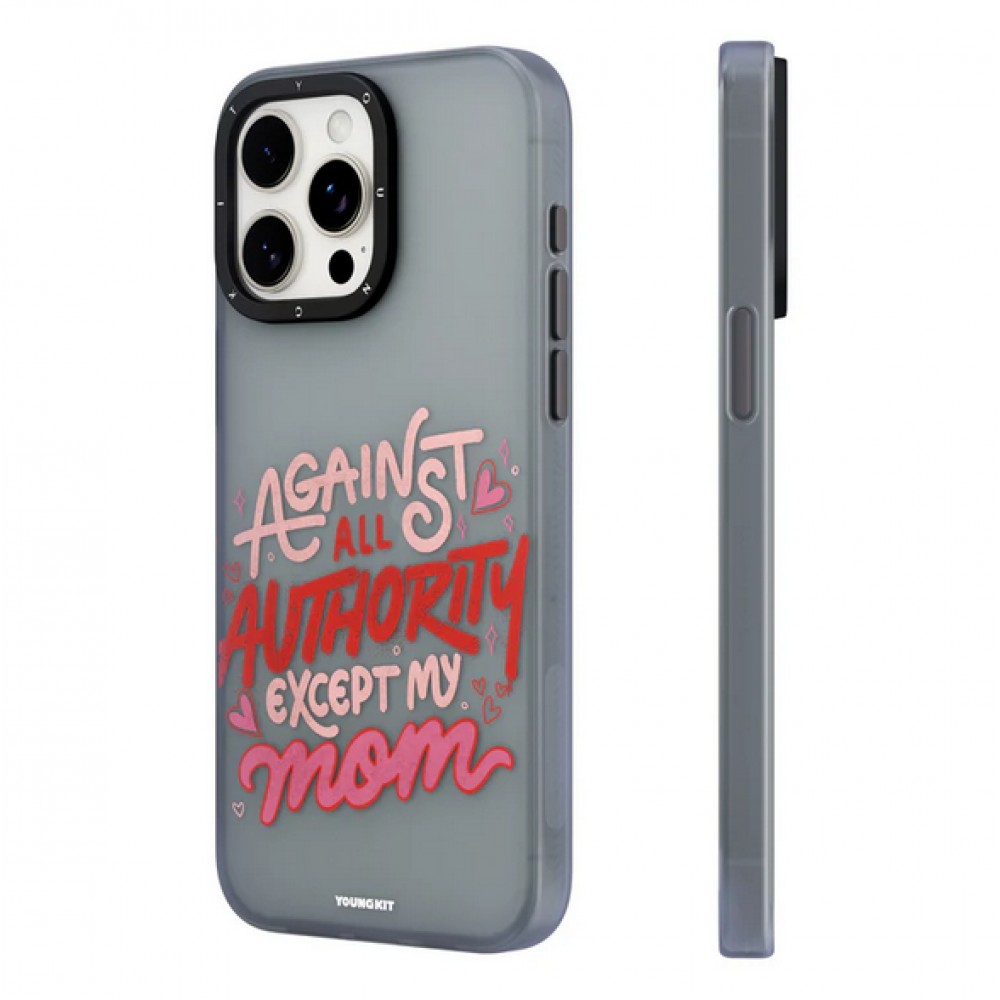 Coque iPhone 15 - Youngkit @Blushing. ginger Positive Quotes Case - Noir
