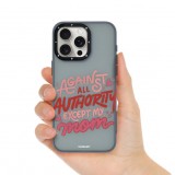 Coque iPhone 15 - Youngkit @Blushing. ginger Positive Quotes Case - Noir