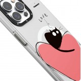 Coque iPhone 15 - Youngkit @Elizabeth Anderson Art Love Cat Case avec Magsafe  - Violet