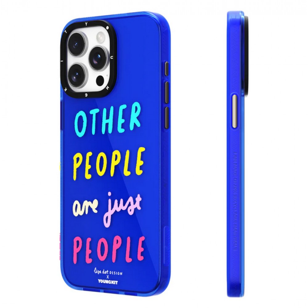 Coque iPhone 15 - Youngkit @LisadotDesign Positive Quotes Case Other People