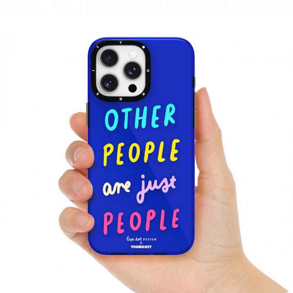Coque iPhone 15 - Youngkit @LisadotDesign Positive Quotes Case Other People