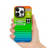 Coque iPhone 15 Pro Max - Youngkit Color-Gradient Luggage-Inspired Case - Violet/bleu