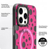 Coque iPhone 15 - Youngkit Colorful Polka Dots Case avec Magsafe - Rouge