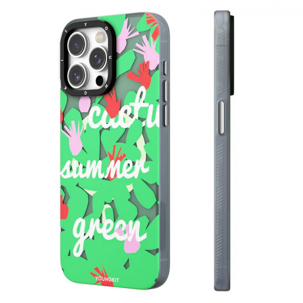 Coque iPhone 15 - Youngkit Summer Fruit-Themed Case avec Magsafe - Pastèque