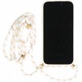 Coque iPhone 16 - Bio Eco-Friendly nature avec cordon collier - Blanc