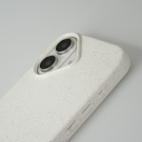 Coque iPhone 16 - Bio Eco-Friendly nature avec cordon collier - Blanc