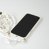 Coque iPhone 16 - Bio Eco-Friendly nature avec cordon collier - Blanc