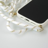 Coque iPhone 16 - Bio Eco-Friendly nature avec cordon collier - Blanc