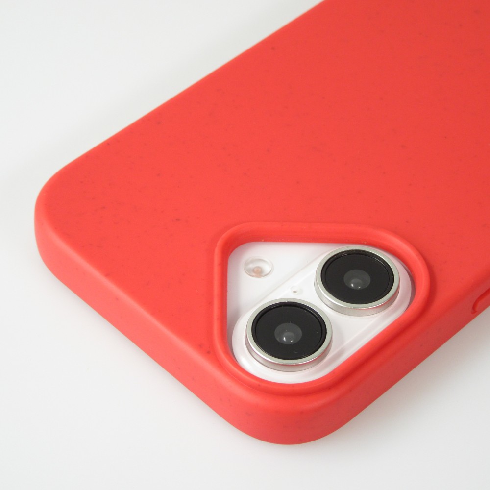 Coque iPhone 16 - Bio Eco-Friendly nature avec cordon collier - Rouge
