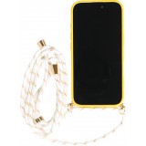 Coque iPhone 16 - Bio Eco-Friendly nature avec cordon collier jaune
