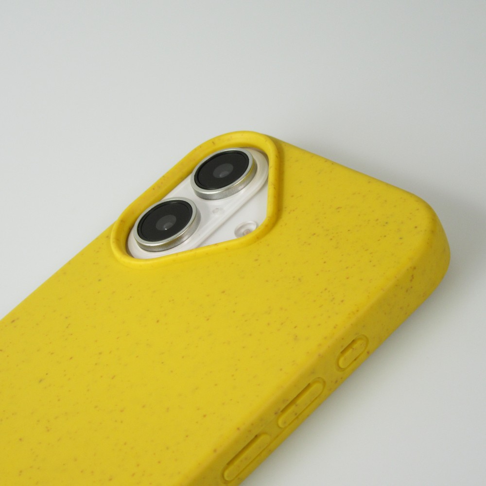 Coque iPhone 16 - Bio Eco-Friendly nature avec cordon collier jaune