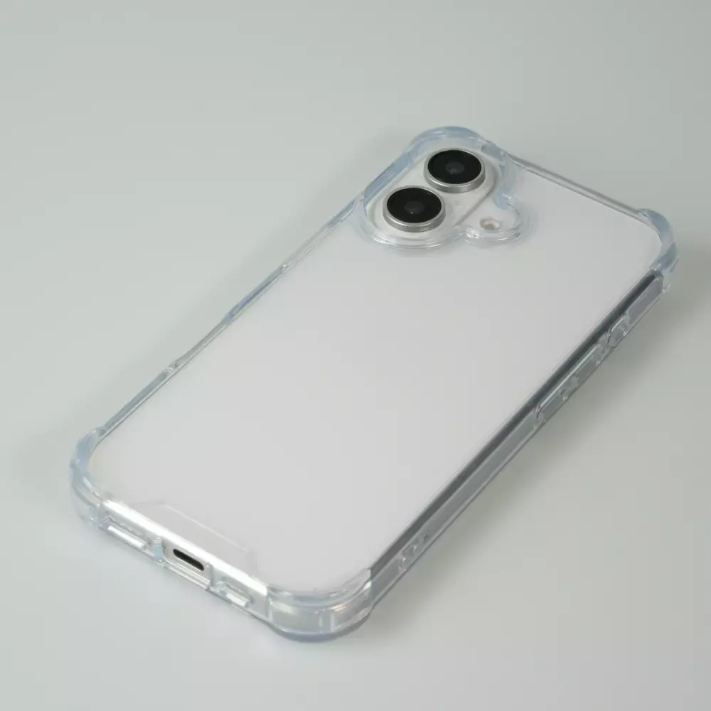 iPhone 16 Case Hülle - Gummi Transparent Gel Bumper mit extra Schutz für Ecken Antischock