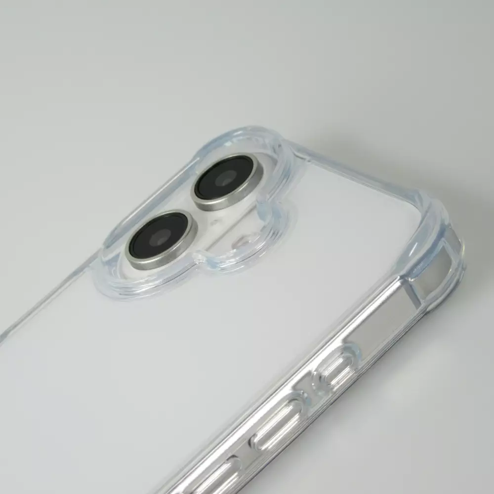 iPhone 16 Case Hülle - Gummi Transparent Gel Bumper mit extra Schutz für Ecken Antischock