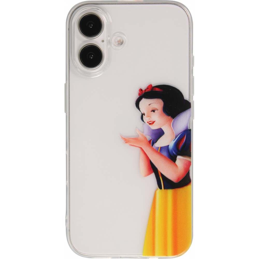 Coque iPhone 16 - Gel cartoon Blanche neige