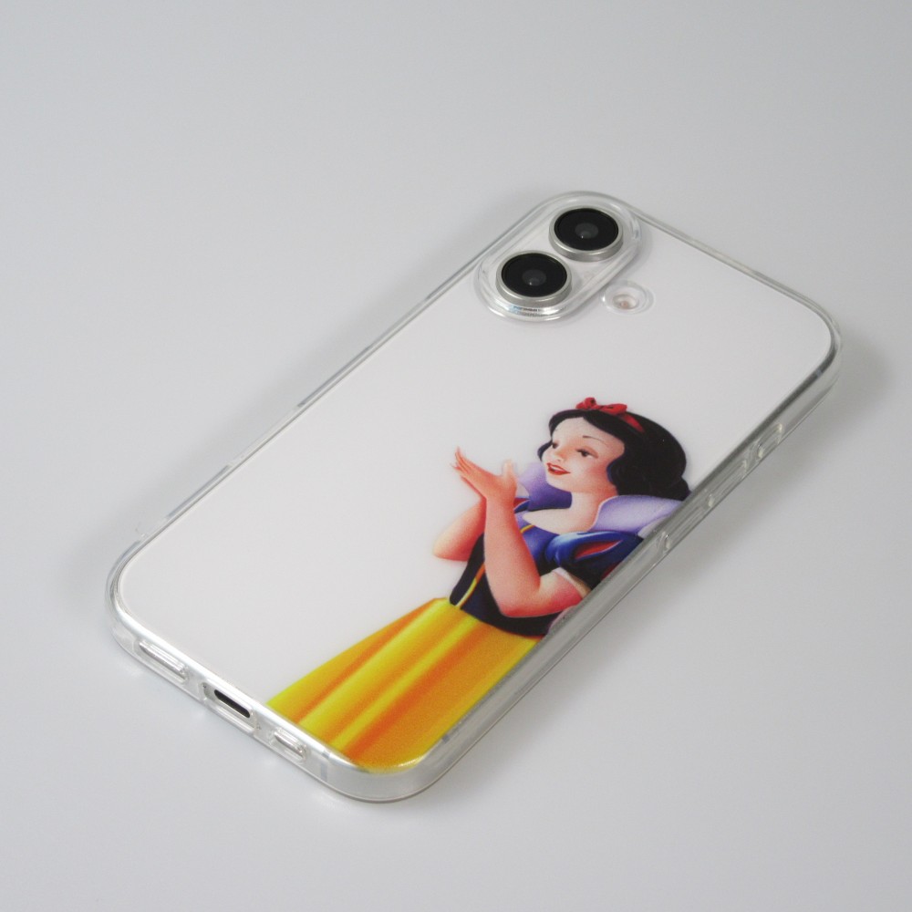 Coque iPhone 16 - Gel cartoon Blanche neige