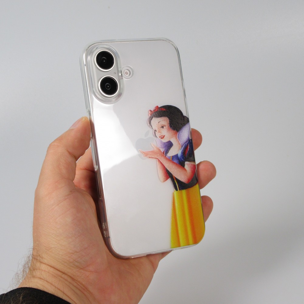 Coque iPhone 16 - Gel cartoon Blanche neige